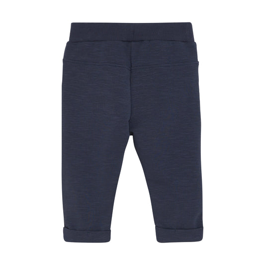 Flat back product image of navy baby sweatpants