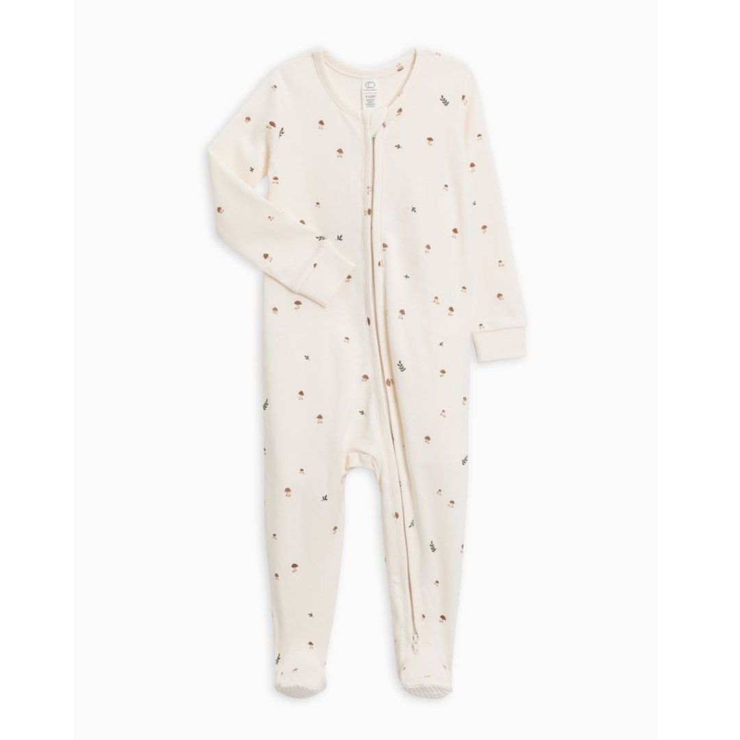 Zip Footie Sleeper | Mushroom