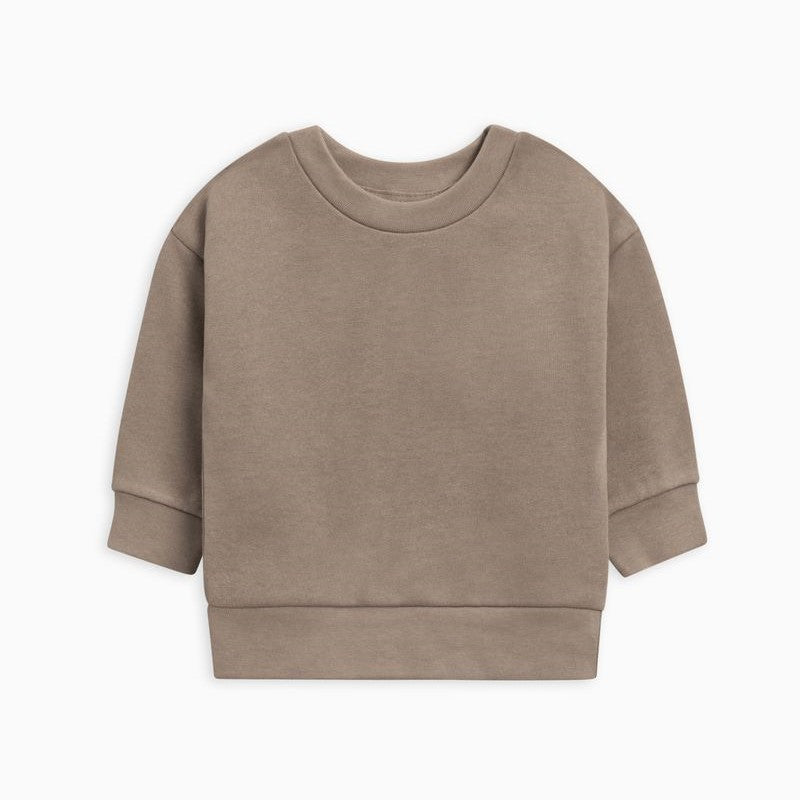 Drop Shoulder Pullover in Driftwood