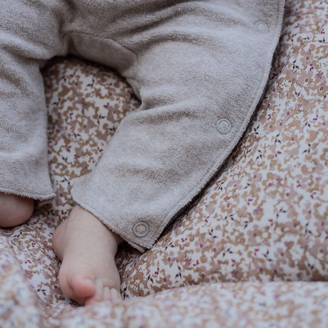 Cozy Terry Babysuit | Camel