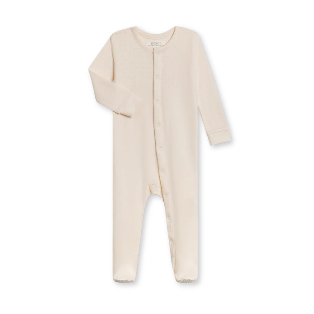 flat lay of a baby footed sleeper