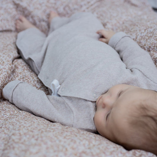Cozy Terry Babysuit | Camel