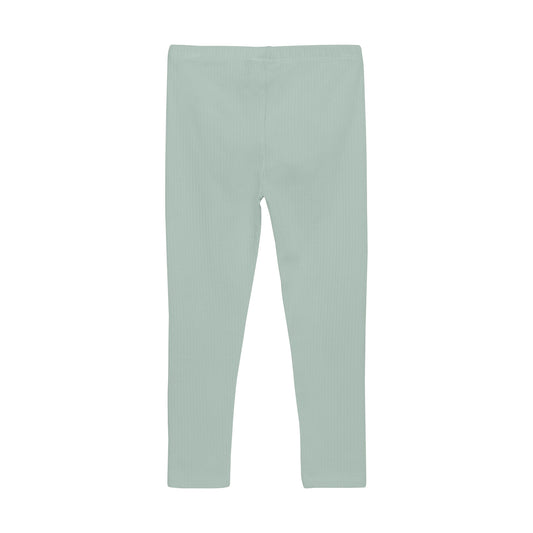 Flat back product image of light green baby leggings