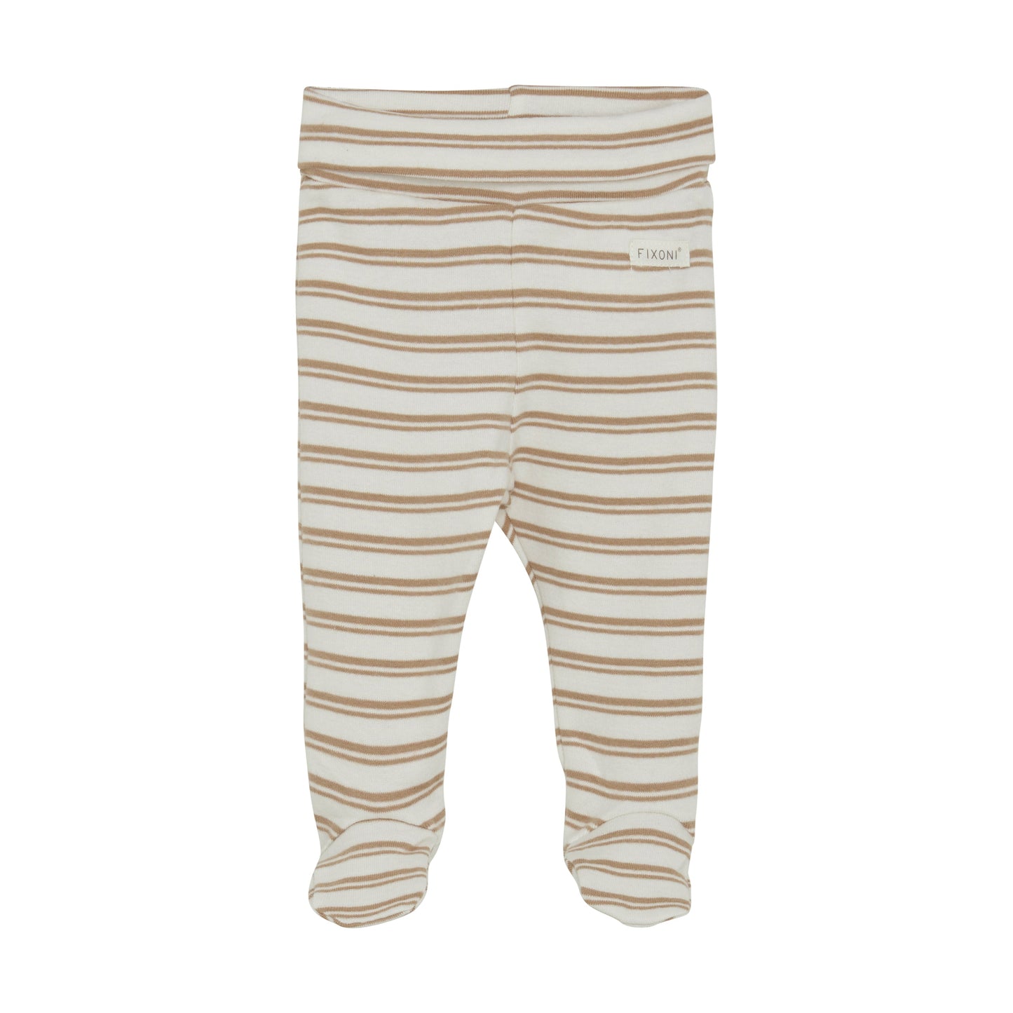 Flat front product image of footed baby leggings