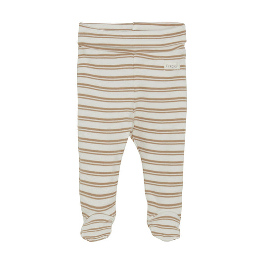 Flat front product image of footed baby leggings