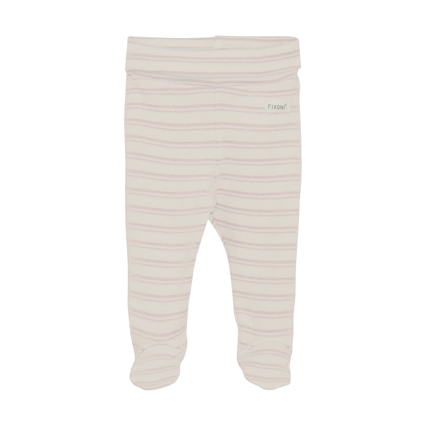 Flat front product image of footed baby leggings