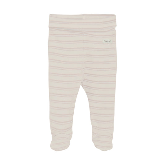 Flat front product image of footed baby leggings