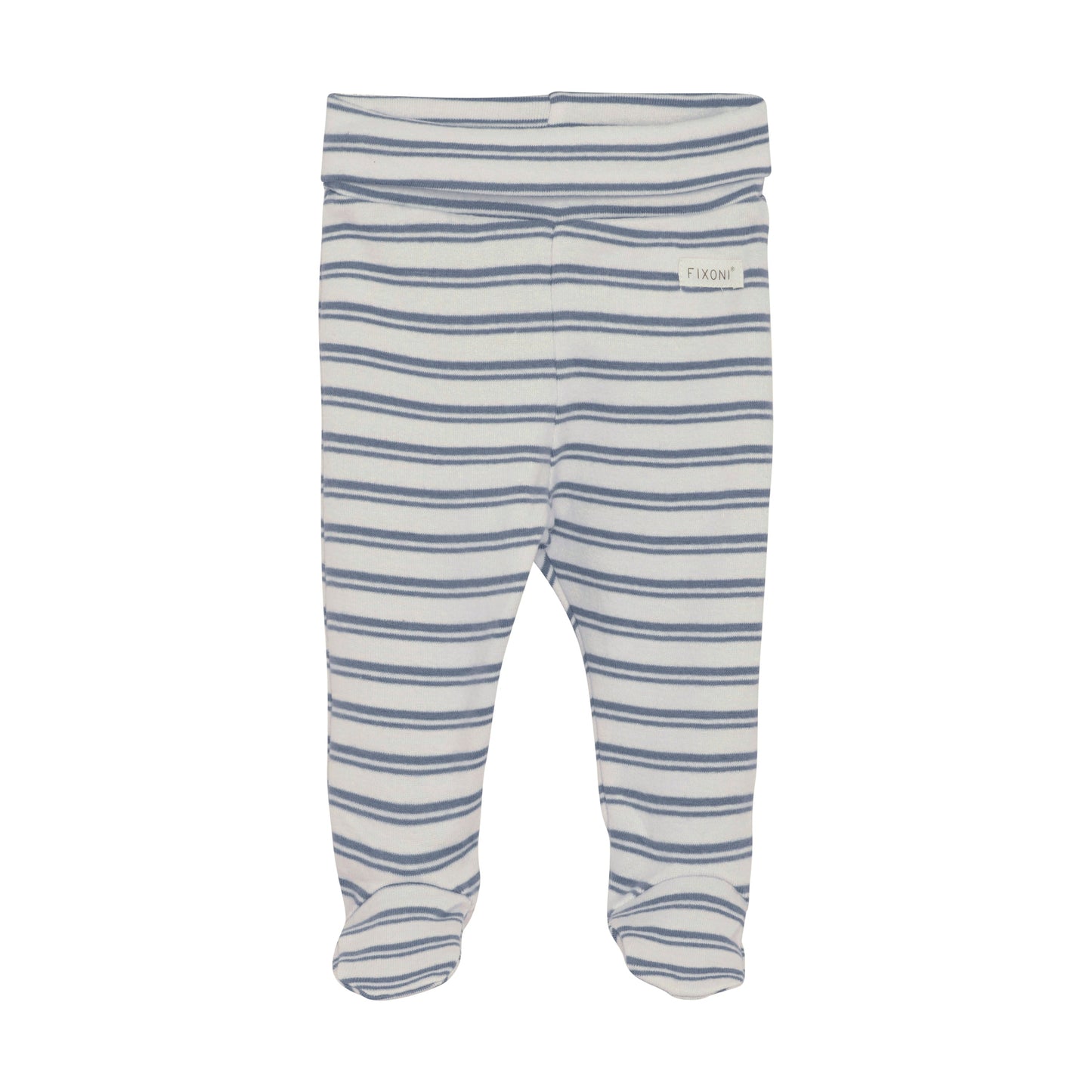Flat front product image of footed baby leggings