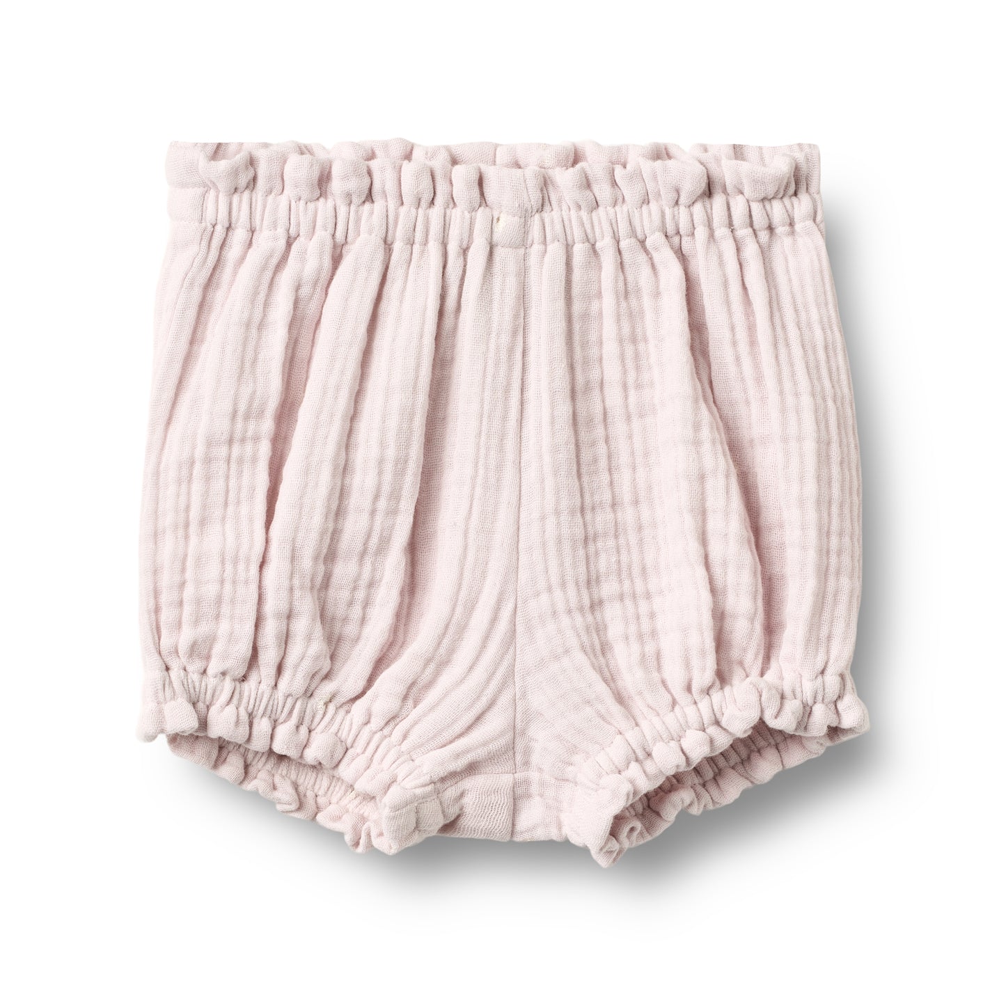 Flat front product image of purple baby shorts