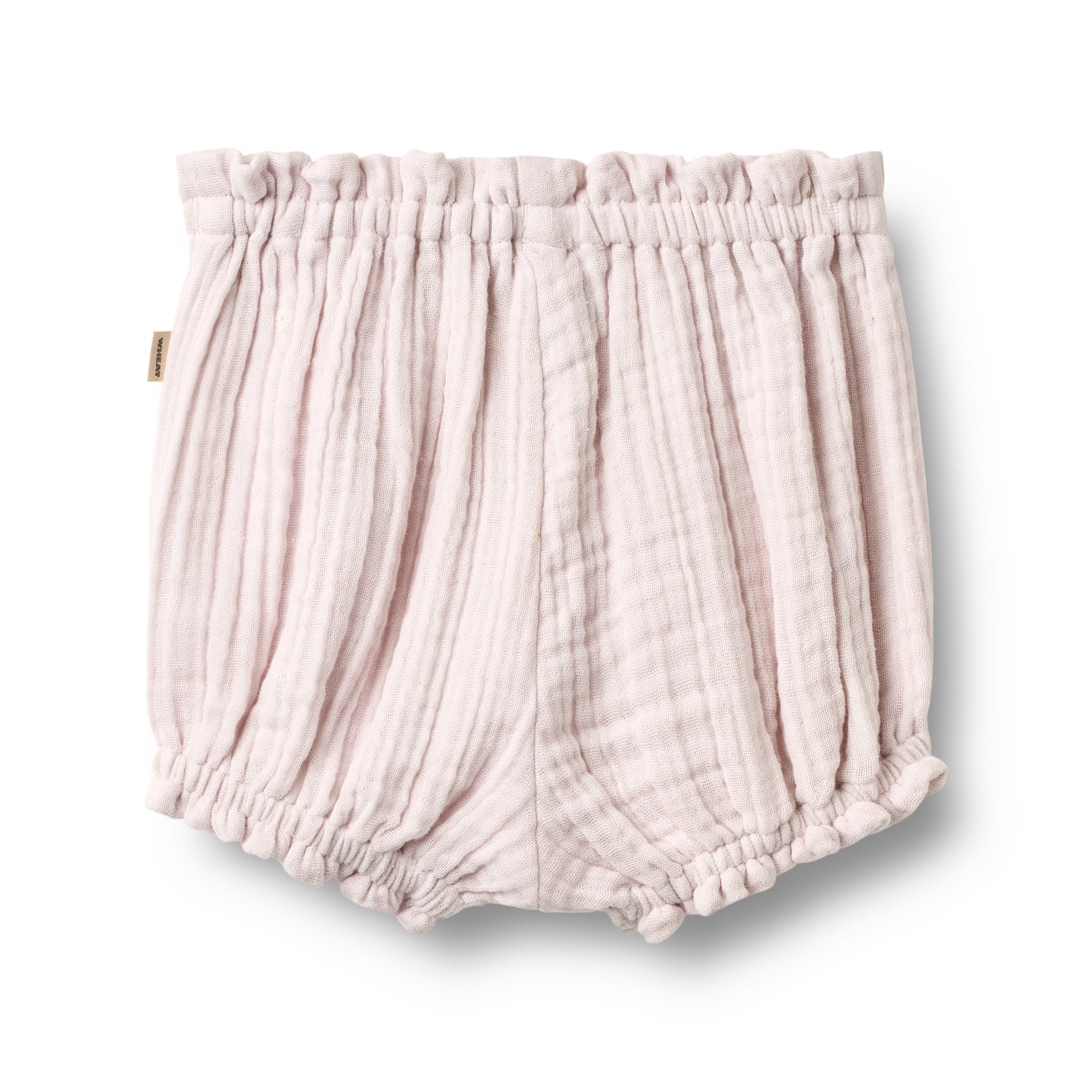 Flat back product image of purple baby shorts