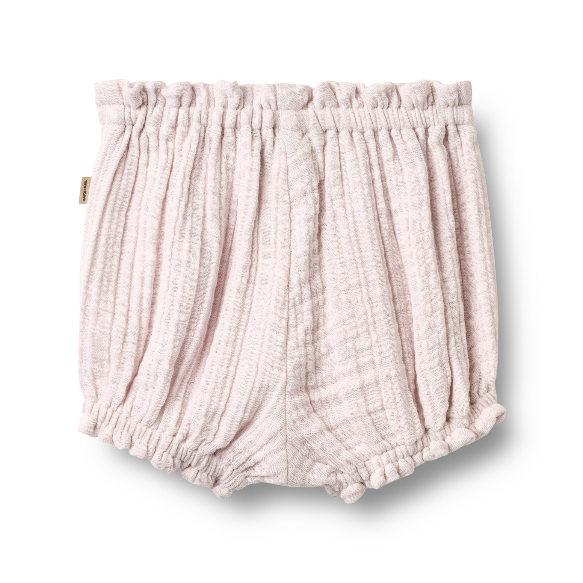 Flat back product image of purple baby shorts