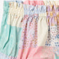 Close up product image of patchwork baby shorts