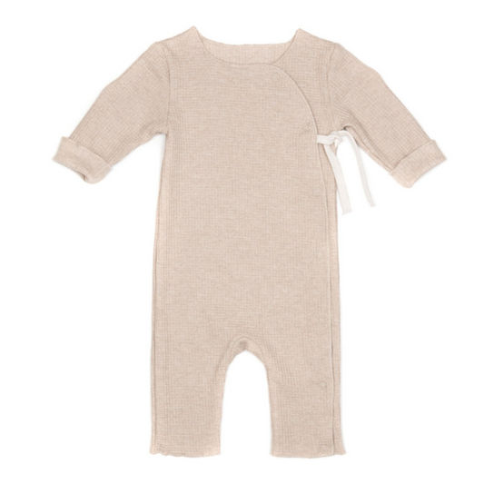 Cozy Terry Babysuit | Camel