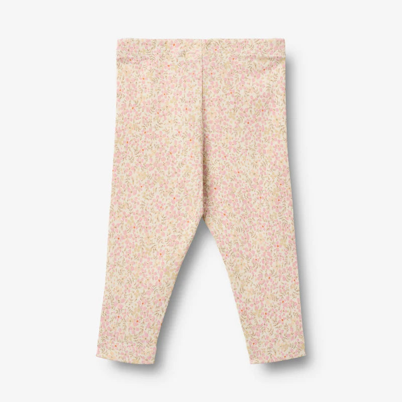Flat back product image of floral baby leggings