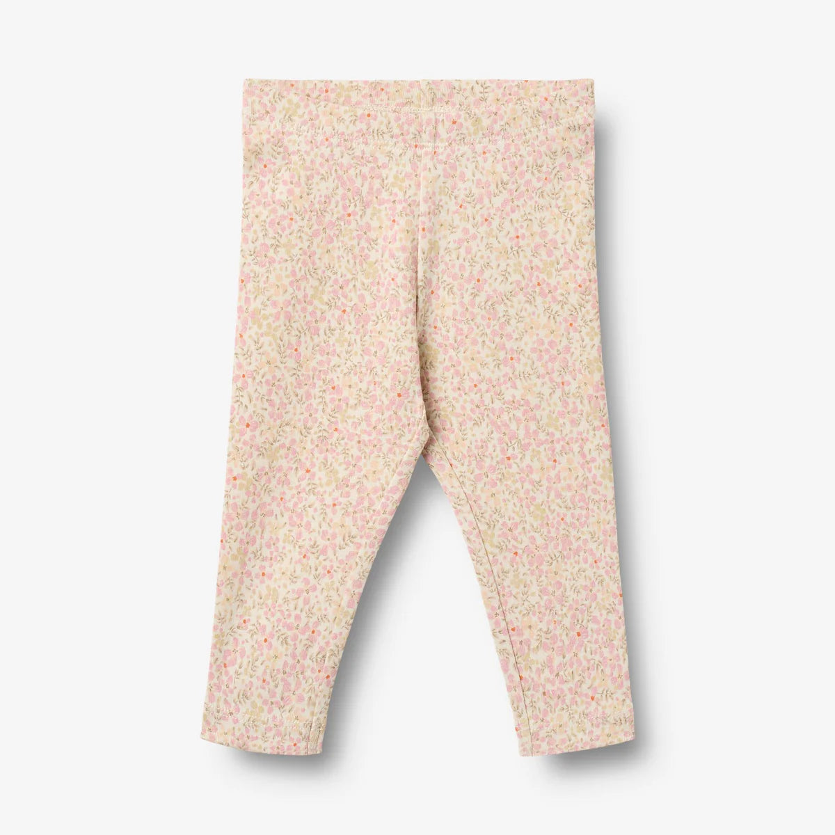 Flat front product image of floral baby leggings