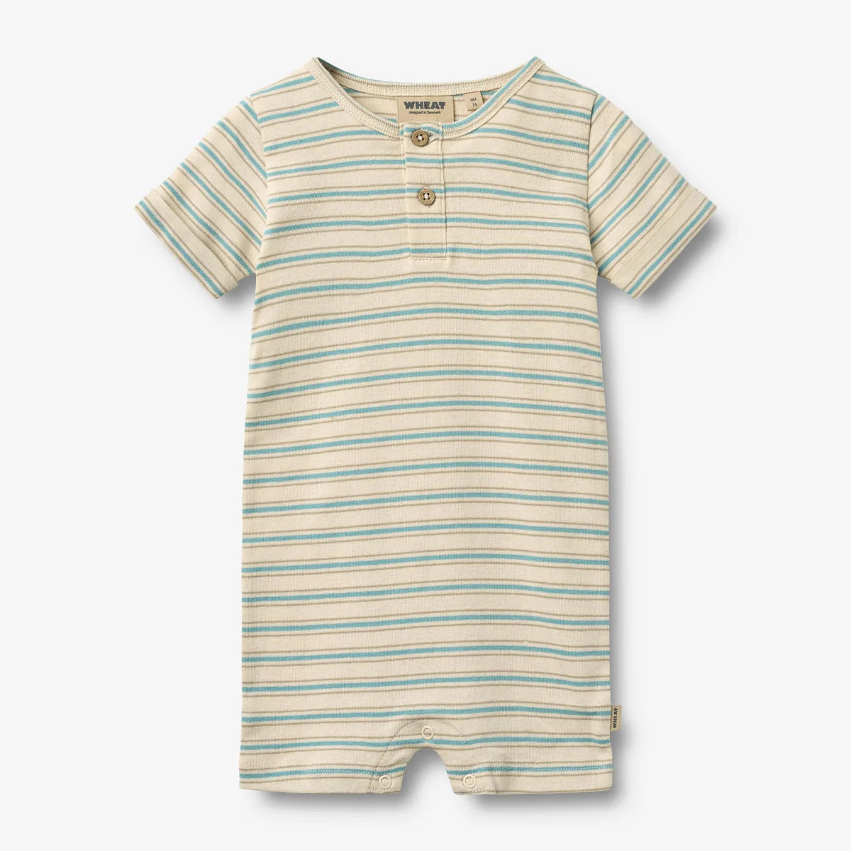 Flat front product image of summer baby playsuit