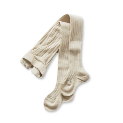 Cotton Rib Tights | Linen