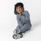 Plush Fleece Biker Romper | Slate Blue