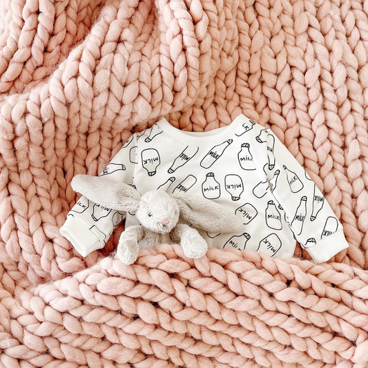 Milk Print Pullover
