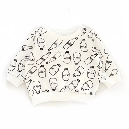 Milk Print Pullover