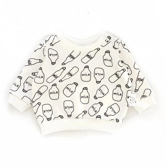 Milk Print Pullover