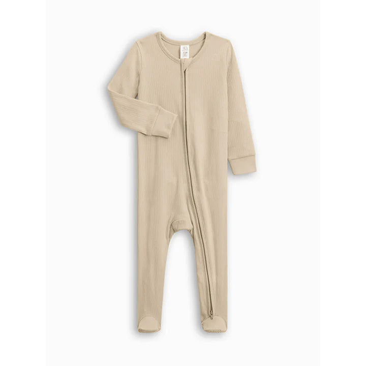 Product image of a warm beige colored zipper sleeper