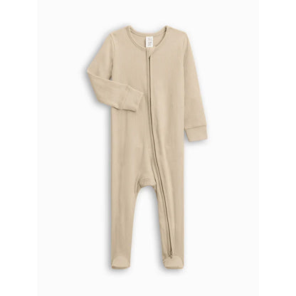 Product image of a warm beige colored zipper sleeper