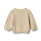 Flat back product image of a knit button front baby cardigan