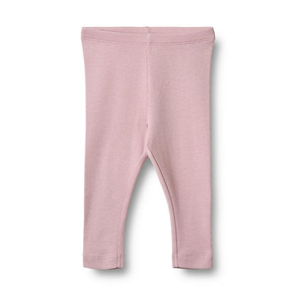 Flat front product image of rib cotton baby leggings