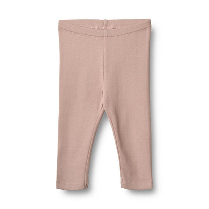 Flat front product image of rib cotton baby leggings