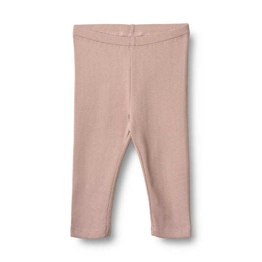 Flat front product image of rib cotton baby leggings