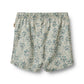 Flat back product image of hawaiian print baby shorts