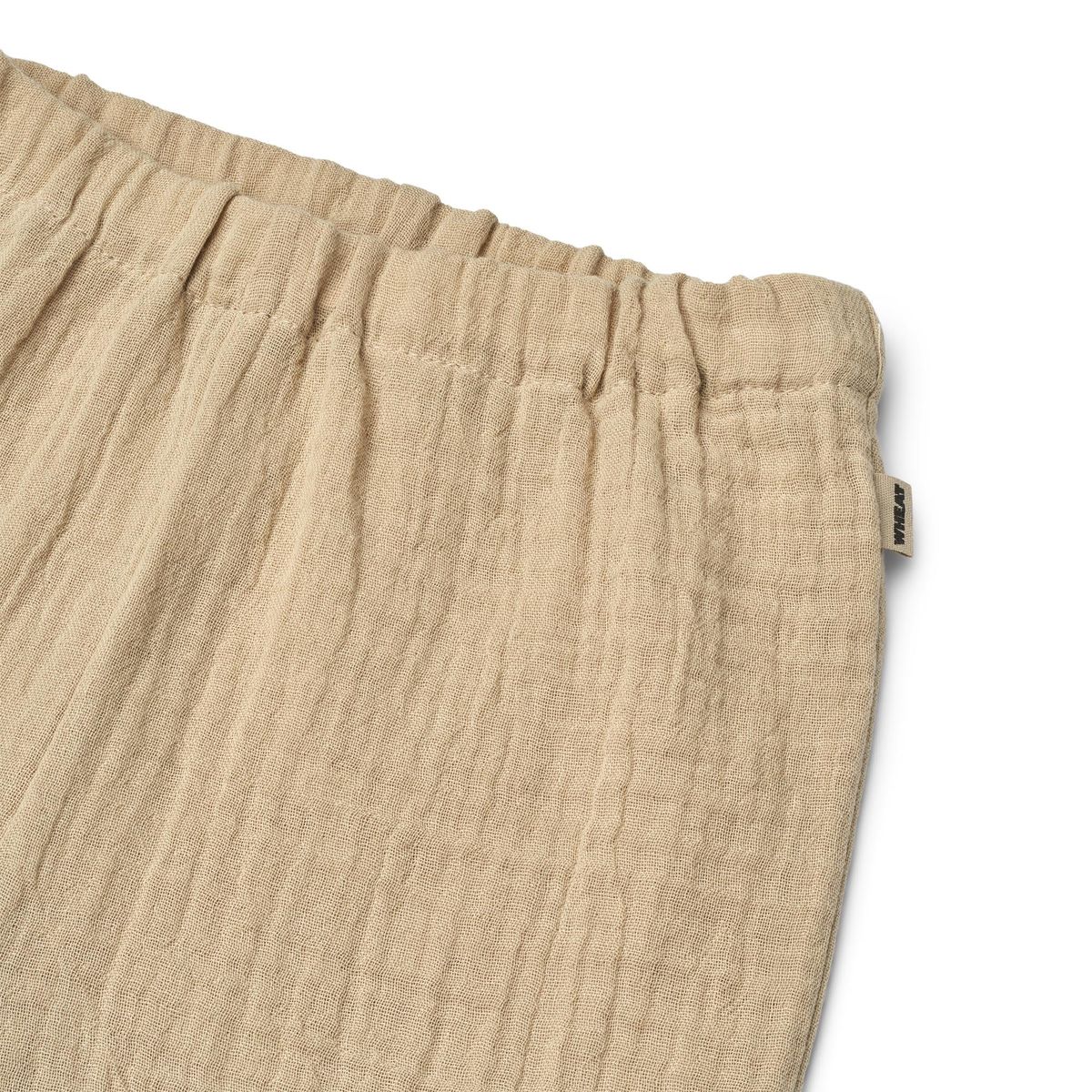 Close up product image of woven relaxed fit baby shorts