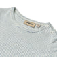 Close up product image of a short sleeve baby bodysuit